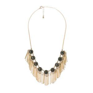 Cozette Fringe Collar Necklace, Bay To Baubles, gold. OSFA